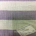 100% de doble gasa de algodón de algodón textil de rayas teñidas